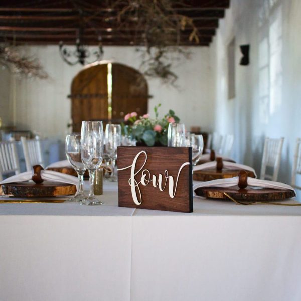 Wooden Block Table Numbers