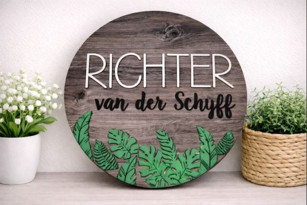 Children’s Name Wall Sign Laminated