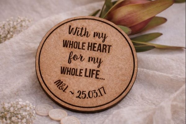 Rustic Wooden Save the Date Discs