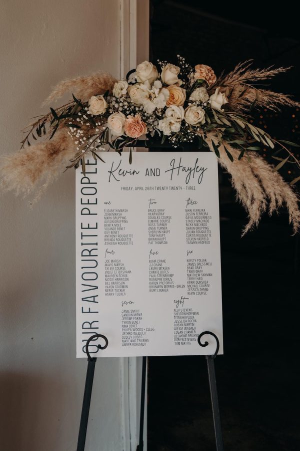 Table Seating Board – A1, Printed