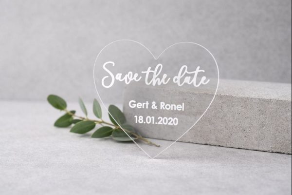 Acrylic Save the date