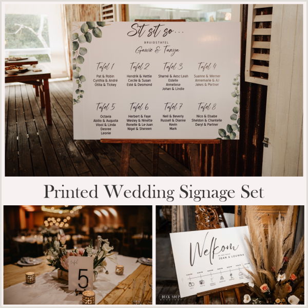 Printed Wedding Signage Set