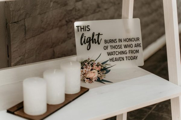 In Loving Memory sign