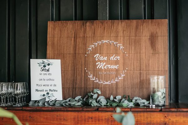 Wooden Guestbook Board