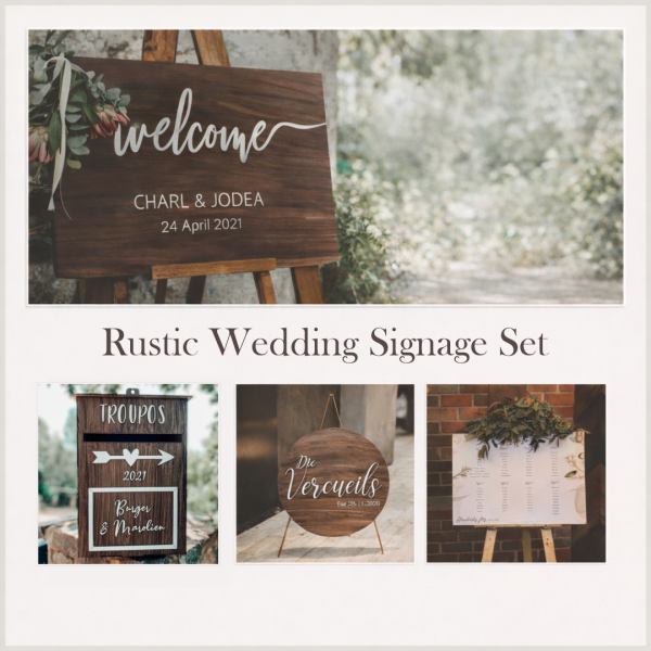 Rustic Wedding Signage Set