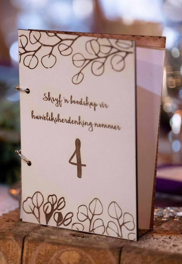 Guestbook table number